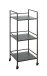 Beistelltisch >54522< in schwarz, Metall - 35x92x35cm (BxHxT)