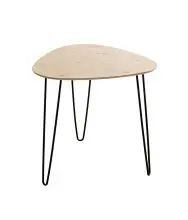 Beistelltisch >24468< in schwarz-eiche, MDF, Metall...