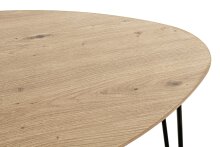 Beistelltisch >24468< in schwarz-eiche, MDF, Metall - 48x48x48cm (BxHxT)