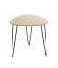 Beistelltisch >24468< in schwarz-eiche, MDF, Metall - 48x48x48cm (BxHxT)
