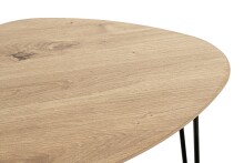 Beistelltisch >24469< in schwarz-eiche, MDF, Metall - 40x43x40cm (BxHxT)