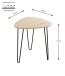 Beistelltisch >24469< in schwarz-eiche, MDF, Metall - 40x43x40cm (BxHxT)