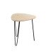 Beistelltisch >24469< in schwarz-eiche, MDF, Metall - 40x43x40cm (BxHxT)