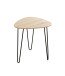 Beistelltisch >24469< in schwarz-eiche, MDF, Metall - 40x43x40cm (BxHxT)