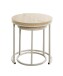 Beistelltisch >47787< (2er Set) in eiche, grau, MDF, Metall - 43x32cm (HxD)