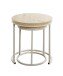Beistelltisch >47787< (2er Set) in eiche, grau, MDF, Metall - 43x32cm (HxD)