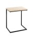 Beistelltisch >52471< in eiche, schwarz, MDF, Metall - 40x50x30cm (BxHxT)