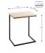 Beistelltisch >52471< in eiche, schwarz, MDF, Metall - 40x50x30cm (BxHxT)