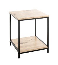 Beistelltisch >52472< in eiche, schwarz, MDF,...