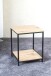Beistelltisch >52472< in eiche, schwarz, MDF, Metall - 40x50x40cm (BxHxT)