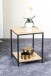 Beistelltisch >52472< in eiche, schwarz, MDF, Metall - 40x50x40cm (BxHxT)