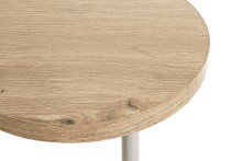 Beistelltisch >52712< in eiche, grau, MDF, Metall - 50x30cm (HxD)