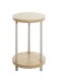 Beistelltisch >52712< in eiche, grau, MDF, Metall - 50x30cm (HxD)