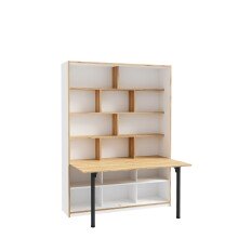 Regal-Schreibtisch >SMARTROOM< in Weiss / Catania...