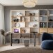 Regal-Schreibtisch >SMARTROOM< in Weiss / Catania Eiche  - 159,4x215x42 (BxHxT)