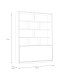 Regal-Schreibtisch >SMARTROOM< in Weiss / Catania Eiche  - 159,4x215x42 (BxHxT)