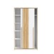Kleiderschrank >SMARTROOM< in Weiss / Catania Eiche  - 118,8x215x57,3cm (BxHxT)