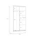 Kleiderschrank >SMARTROOM< in Weiss / Catania Eiche  - 118,8x215x57,3cm (BxHxT)