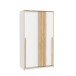Kleiderschrank >SMARTROOM< in Weiss / Catania Eiche  - 118,8x215x57,3cm (BxHxT)