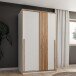 Kleiderschrank >SMARTROOM< in Weiss / Catania Eiche  - 118,8x215x57,3cm (BxHxT)