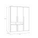 Kleiderschrank >SURFINIO< in Grau  - 158x194,3x58,7cm (BxHxT)