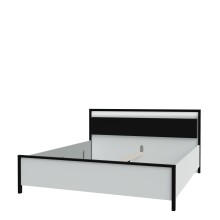 Bett >HIGH ROCK< in Secret grey  - 180x98,7x200cm (BxHxT)