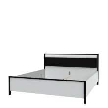 Bett >HIGH ROCK< in Secret grey  - 180x98,7x200cm (BxHxT)
