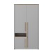 Kleiderschrank >SURFINIO< in Grau  - 108,3x194,3x58,7cm (BxHxT)