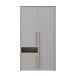 Kleiderschrank >SURFINIO< in Grau  - 108,3x194,3x58,7cm (BxHxT)