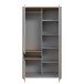 Kleiderschrank >SURFINIO< in Grau  - 108,3x194,3x58,7cm (BxHxT)