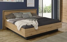 Bett >TRONDHEIM< in Artisan Eiche  - 198,6x93,5x208,6cm (BxHxT)