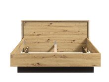 Bett >TRONDHEIM< in Artisan Eiche  - 198,6x93,5x208,6cm (BxHxT)