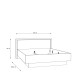 Bett >TRONDHEIM< in Artisan Eiche  - 178,6x93,5x208,6cm (BxHxT)