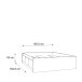 Bettgestell >VANKKA< in Planked Eiche , Weiss  - 150,5x43x194,9cm (BxHxT)