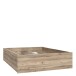 Bettgestell >VANKKA< in Planked Eiche , Weiss  - 150,5x43x194,9cm (BxHxT)