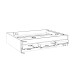 Bett >VANKKA< in Planked Eiche, Weiss  - 170,5x43x204,9cm (BxHxT)