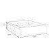 Bett >VANKKA< in Planked Eiche, Weiss  - 170,5x43x204,9cm (BxHxT)