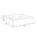 Bett >VANKKA< in Planked Eiche, Weiss  - 190,5x43x204,9cm (BxHxT)
