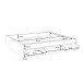 Bett >VANKKA< in Planked Eiche, Weiss  - 190,5x43x204,9cm (BxHxT)