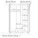 Kleiderschrank >VANKKA< in Planked Eiche , Weiss  - 139,4x201,5x52,7cm (BxHxT)