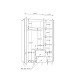 Kleiderschrank >VANKKA< in Planked Eiche , Weiss  - 139,4x201,5x52,7cm (BxHxT)
