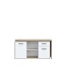 Schreibtisch >ALIKLIA< in Sonoma Eiche, Weiss  - 144x74,1x50cm (BxHxT)
