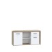 Schreibtisch >ALIKLIA< in Sonoma Eiche, Weiss  - 144x74,1x50cm (BxHxT)