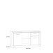 Schreibtisch >ALIKLIA< in Sonoma Eiche, Weiss  - 144x74,1x50cm (BxHxT)