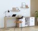 Schreibtisch >ALIKLIA< in Sonoma Eiche, Weiss  - 144x74,1x50cm (BxHxT)
