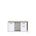 Schreibtisch >ALIKLIA< in Sonoma Eiche, Weiss  - 144x74,1x50cm (BxHxT)