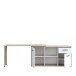 Schreibtisch >ALIKLIA< in Sonoma Eiche, Weiss  - 144x74,1x50cm (BxHxT)