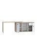 Schreibtisch >ALIKLIA< in Sonoma Eiche, Weiss  - 144x74,1x50cm (BxHxT)
