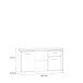 Schreibtisch >ALIKLIA< in Sonoma Eiche, Weiss  - 144x74,1x50cm (BxHxT)