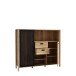 Highboard >JYTANA< in Mauvella Eiche  - 149,9x129,9x40,2cm (BxHxT)
